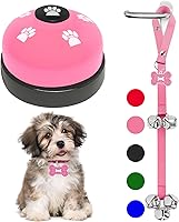KEXIAVA 2 Pack Pink Dog Doorbell Bells - Adjustable Puppy Potty Training Bells for Dogs, Easy Toilet Train Jingle Bells Door Knob