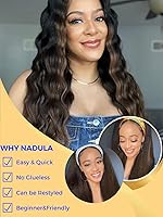 Vista 13 de Nadula Peluca Bob de cabello humano rubio degradado sin pegamento, encaje frontal HD de 7 x 5 pulgadas, Bye Bye Knots, predepilada, precortada