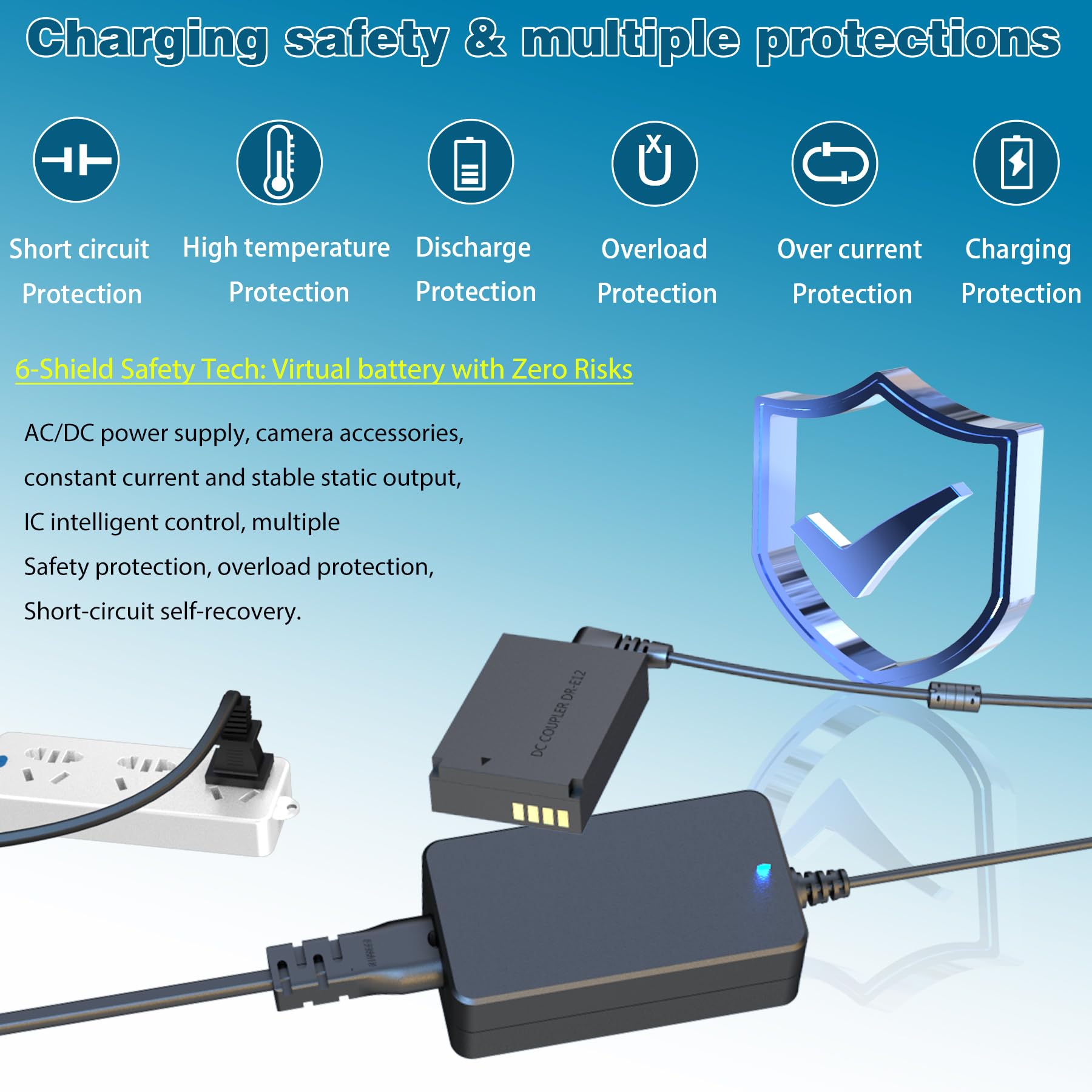 Amazon.com : HY1C ACK-E12 AC Power Adapter/DR-E12 DC Coupler Dummy