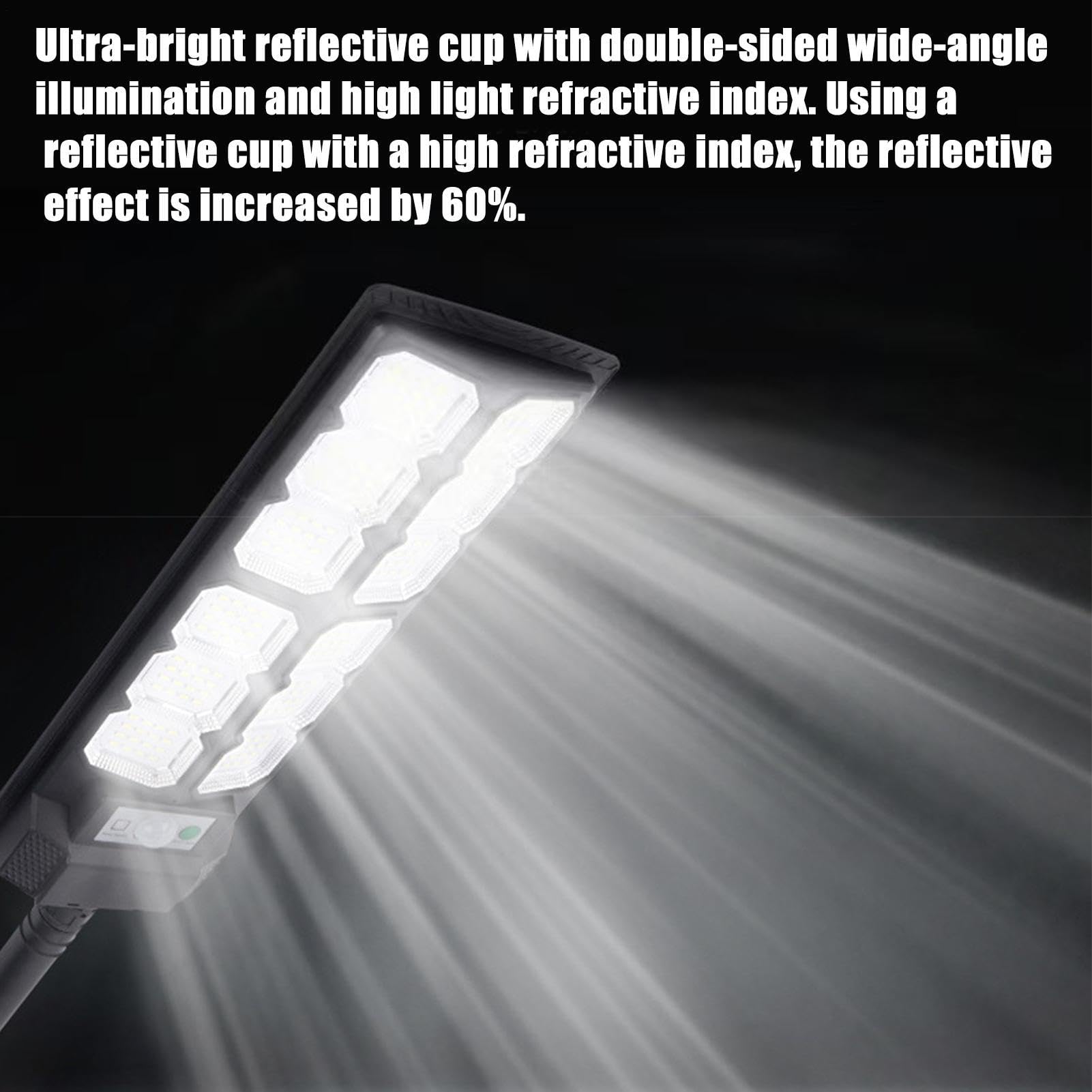 Genérico Luces Solares para Exterior Iluminación LED Solar Impermeable | 4 focos para aparcamiento para exteriores: garaje, patio, entrada de vehículos, jardín, granja, sendero, y playa