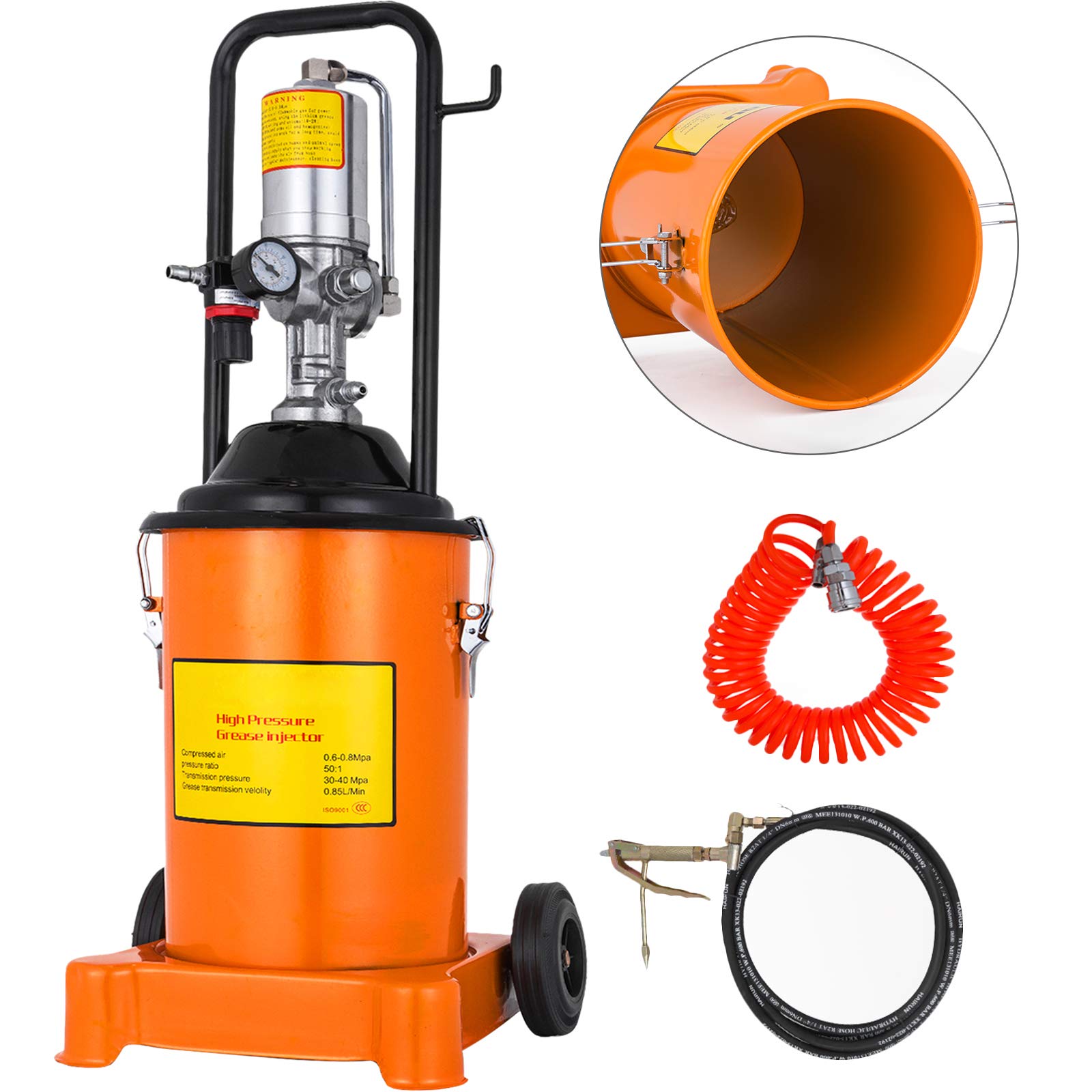 Mophorn Grease Pump 3 Gallon Air Operated W Pneumatic Compression Gun 50 to 1