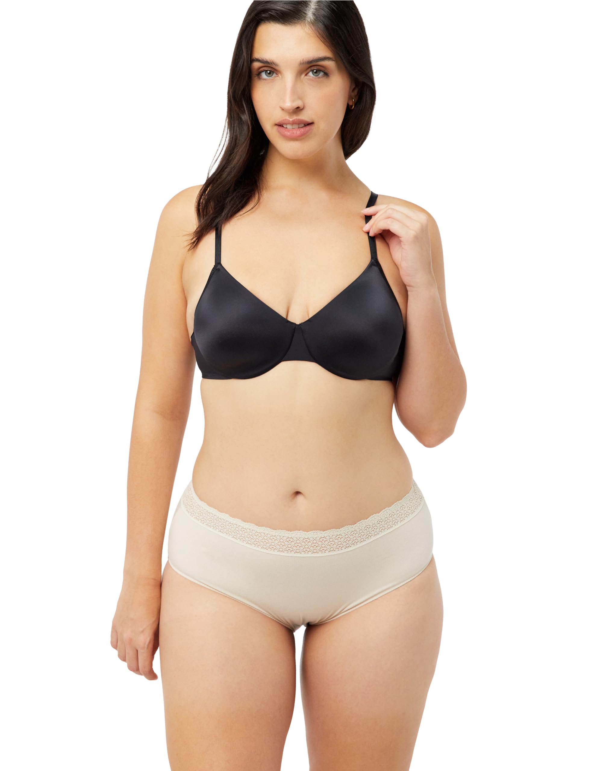 Triumph Women's Feel of Modal Midi 3p Underwear, Creamy Dream, M