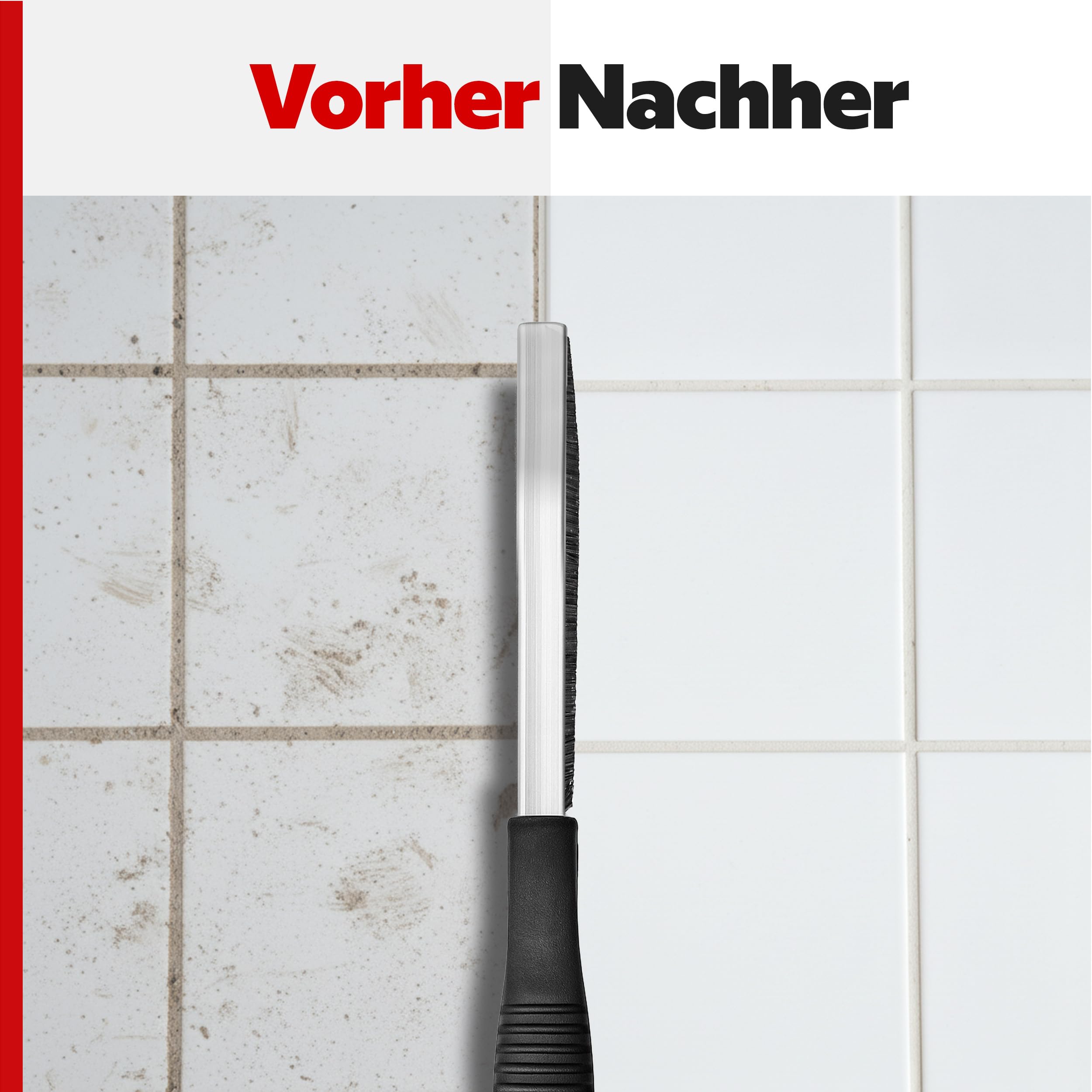 ONBEST Fugenbürste 3er Set mit großem Griff | Reinigungsbürste, Fugenreiniger und Fliesenreiniger für Badezimmer, Bad und Küche, gegen Schmutz und Kalk in Fugen