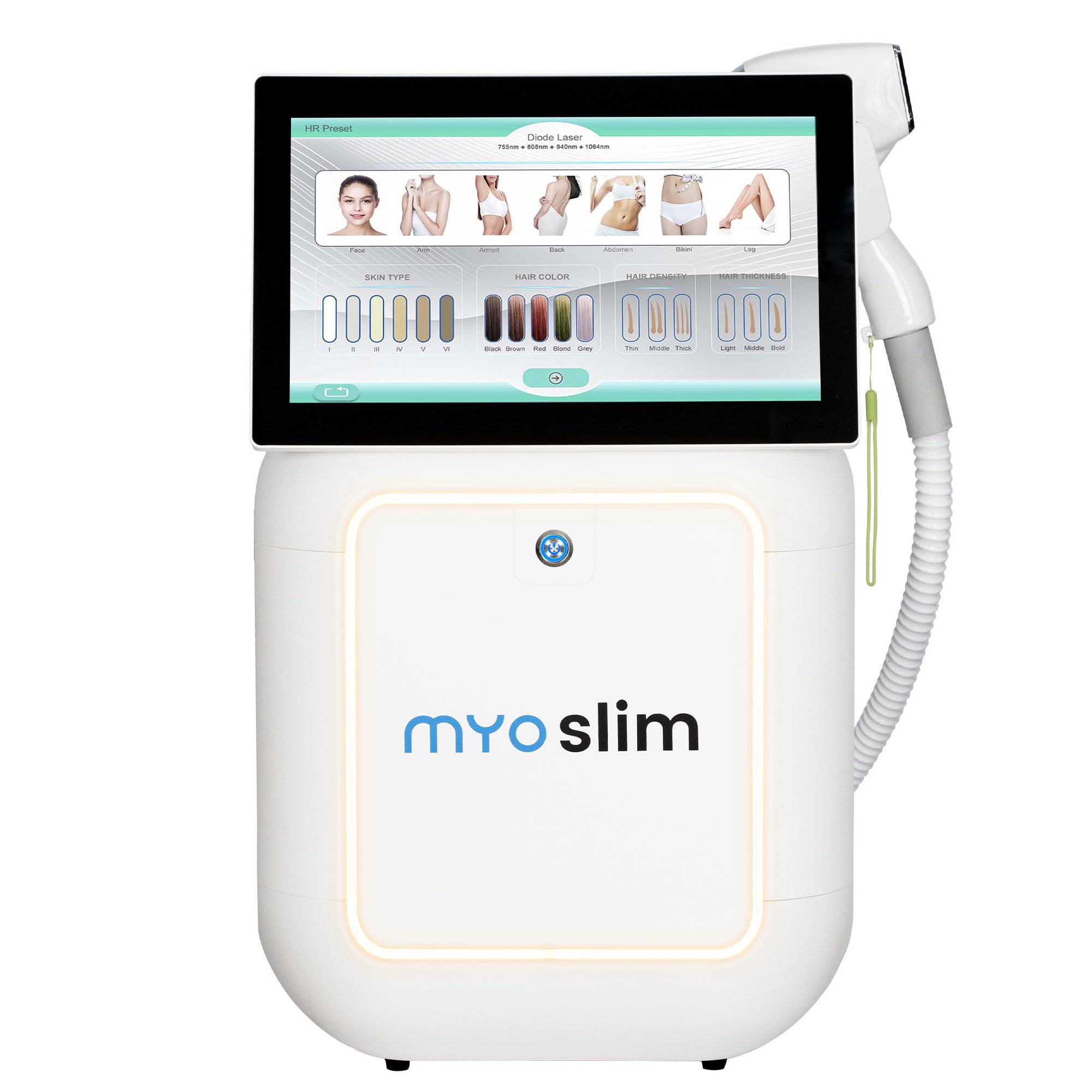 10 Bars!Dispositivo di Depilazione Laser a Diodo 808nm, 3 Lunghezze d'Onda 755+808+1064nm, Raffreddamento Congelante, Schermo Touch HD, per Uso Professionale in Centri Estetici