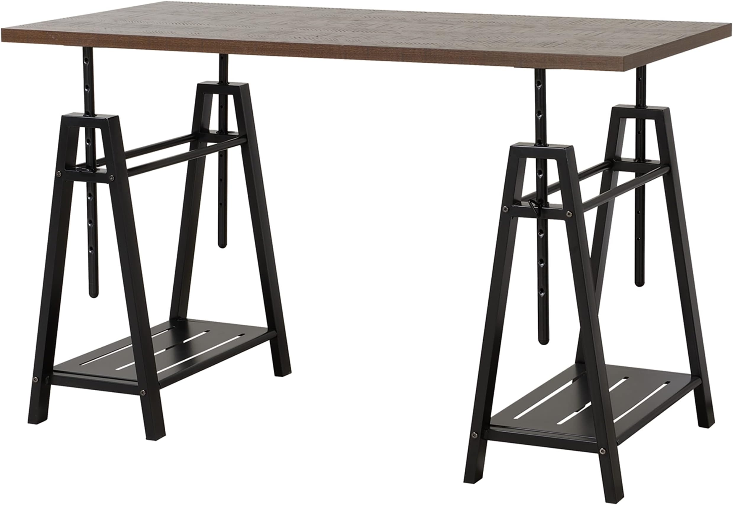 Signature Design by Ashley Irene Adjustable Height Industrial Writing Desk, Brown & Black