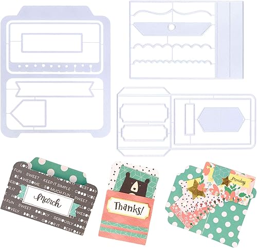 Paquete de 3 tarjetas troqueladas, troqueles de corte en relieve, plantilla 3D, troqueles de corte de metal para álbum de recortes, flores, hojas,