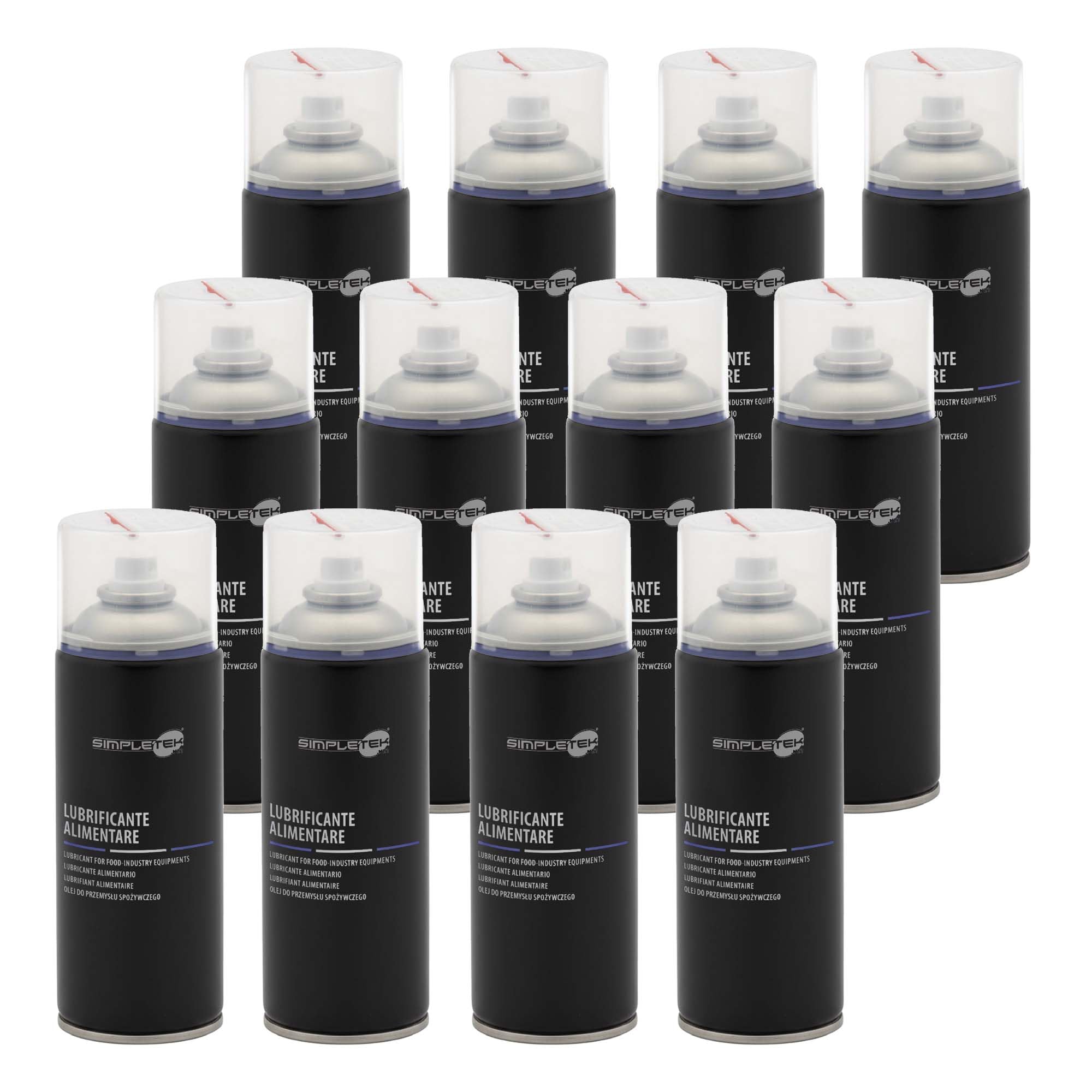 SIMPLETEK - 12x Lubrificante Alimentare Spray Antiadesivo Incolore 400ml | Lubrificante alimentare