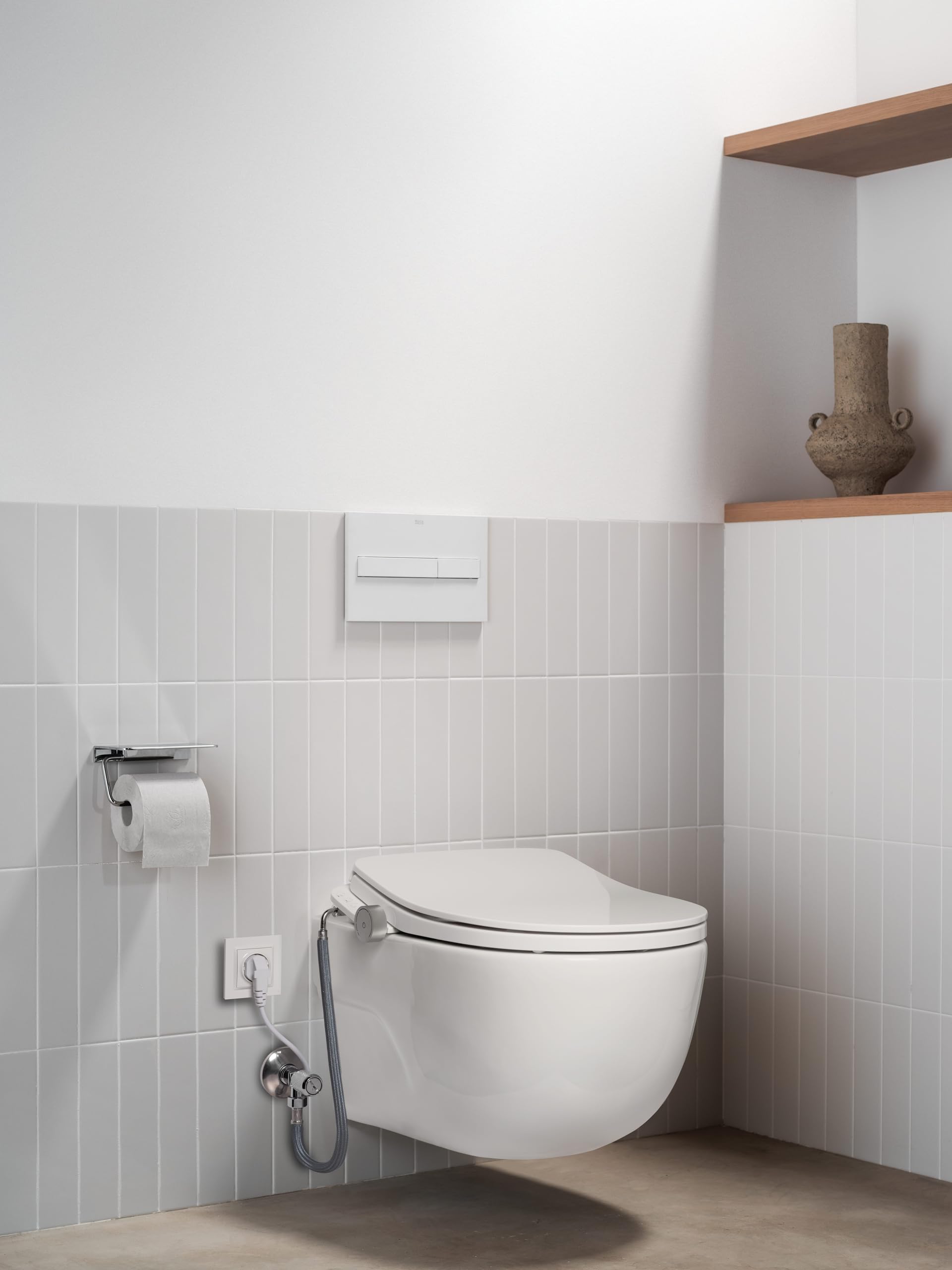 Roca A804057001 Multiclean® M4 Round Compact con funzioni di lavaggio e asciugatura, colore: Bianco