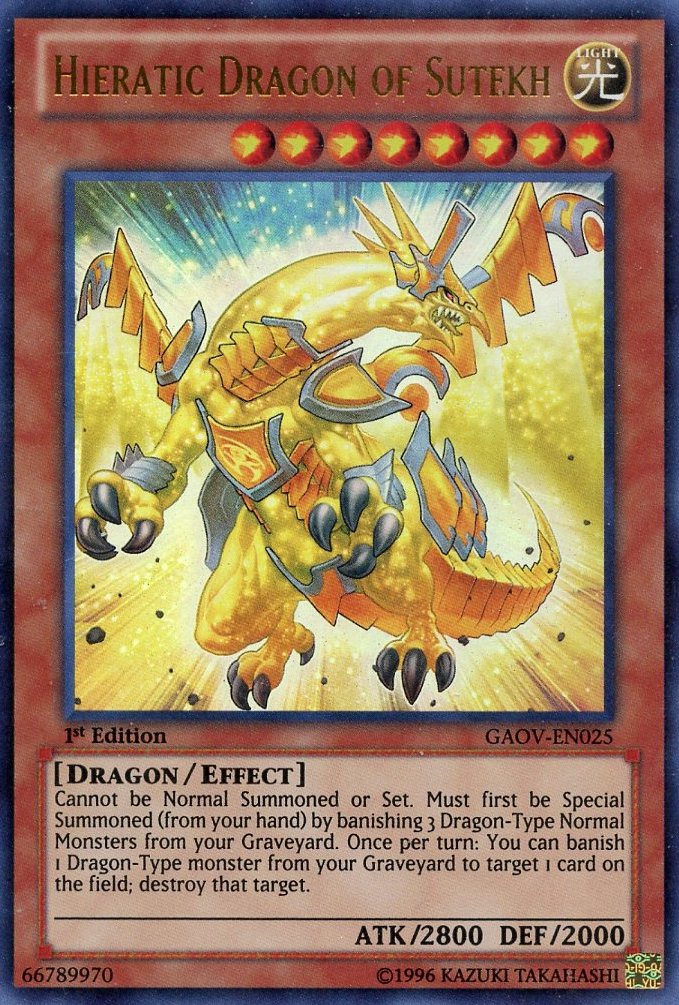 yugioh hieratic dragon deck Yu-Gi-Oh! - of Sutekh (GAOV-EN025) - Galactic Overlord - 1st Edition Rarity:Common Gem pack Special Summon 1 Dragon Best Cards in Modern