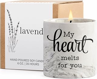 FreeJac Romantic Gifts for Her, Anniversary Wedding Candles for Bride, Groom, Newlyweds, Engagement, Bridal Shower, Bride to Be - My Heart Melts for You Valentines Day Love Candle Gifts