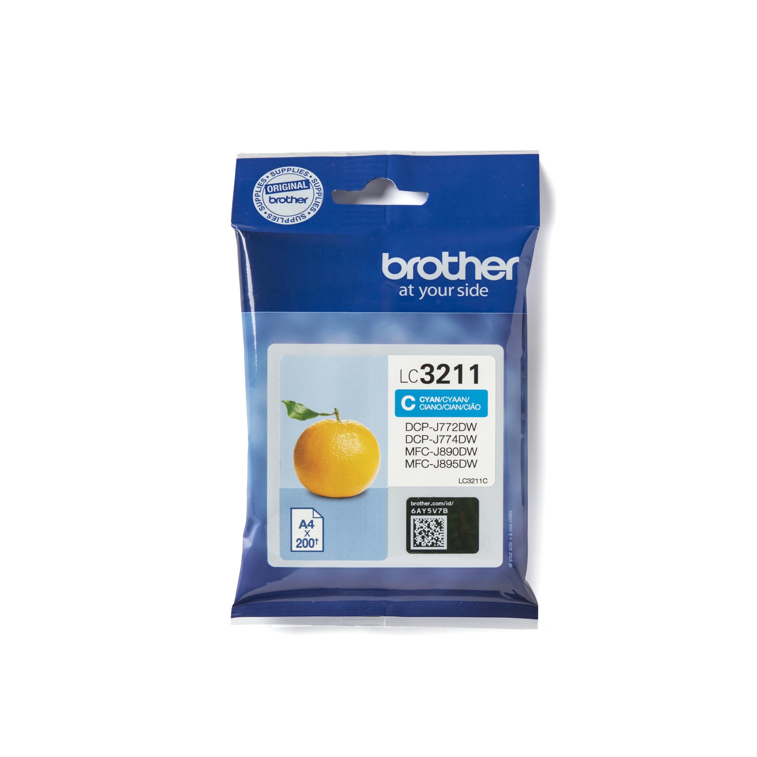Brother LC-3211C Tintenpatrone (für Brother DCP-J772DW, DCP-J774DW, MFC-J890DW, MFC-J895DW) cyan