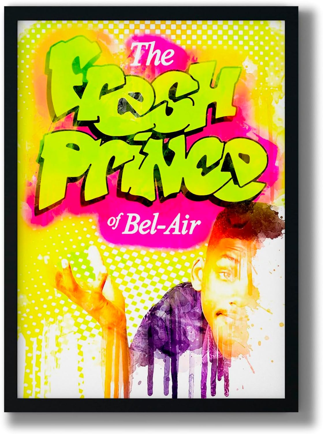 Passages The Fresh Prince of Bel-Air: Iconic Moments Without Glass Wall Photo Frame with Poster Solstice, Dramatic Chronicles Design (Medium (8.72 x 12.62), Black)