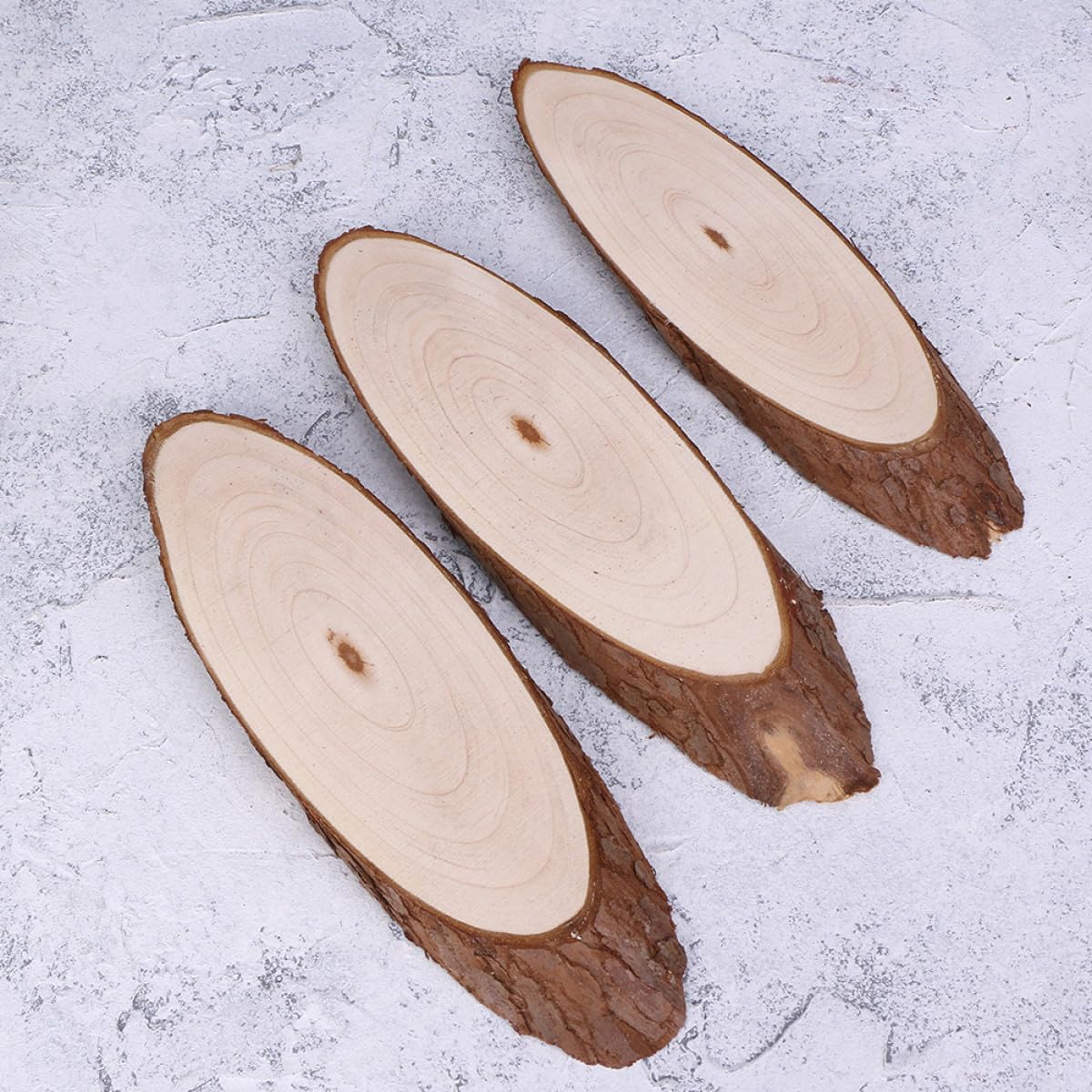 Fette di Legno Ovali Superficie Liscia Naturali 5 Pezzi Legno Beige Levigato di Scrivere per Decorazioni Party per Progetti Fai da Te e Artigianato