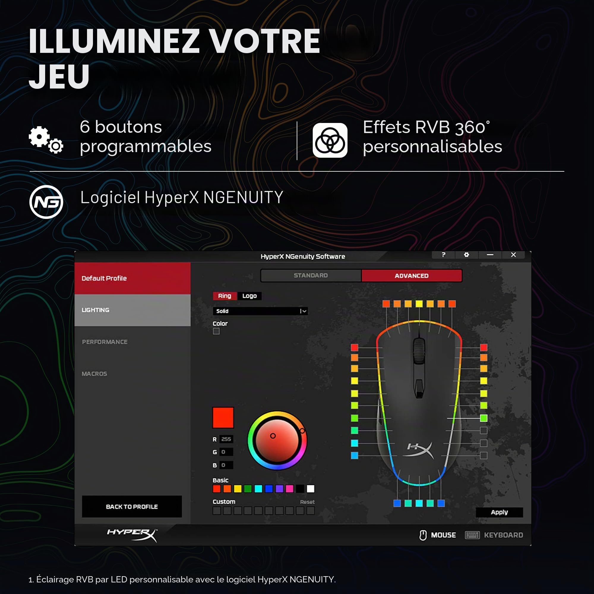 HyperX Pulsefire Surge – Souris de Jeu RGB