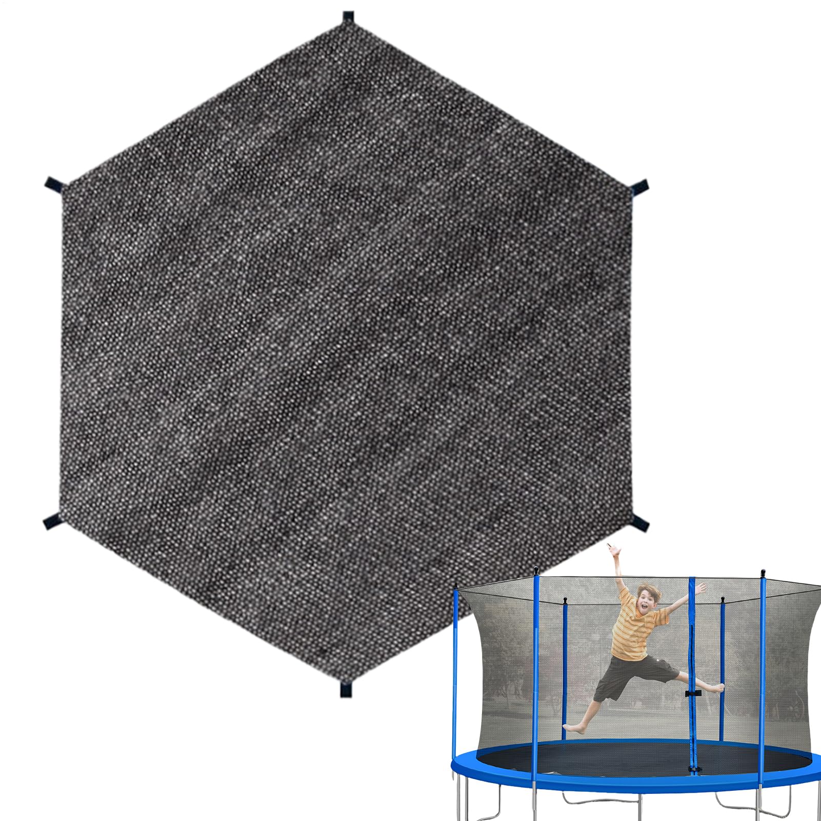 Trampoline Cover - 6ft/8ft/10ft/12ft/14ft Trampoline Shade Cover, Waterproof UV Protection Trampolines Canopy Sunshade, Trampolines Tent Canopy Net Compatible With 6-8 Support Poles