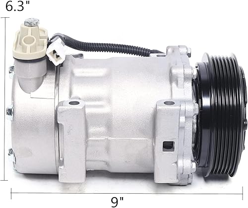 Miniatura 7 de Compresor de aire acondicionado con embrague para Jeep Cherokee 1997-2001 y para Jeep Wrangler 1997-1998 CO 4691C, A/C Aire acondicionado Compresor