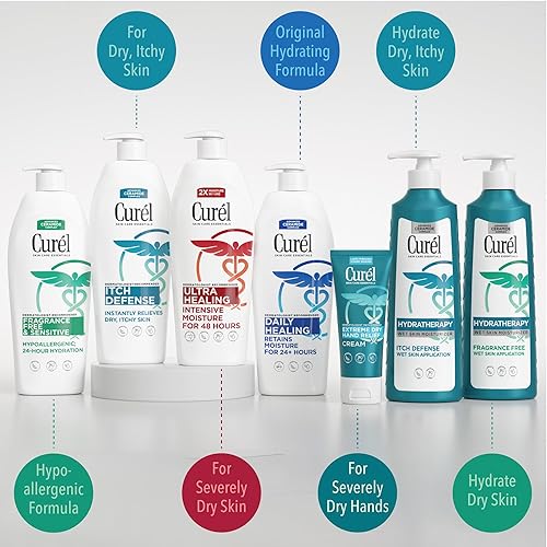 Miniatura 9 de Curel Loción corporal reconfortante sin fragancia hidratante para piel seca sin perfume para pieles sensibles con complejo de ceramida avanzado