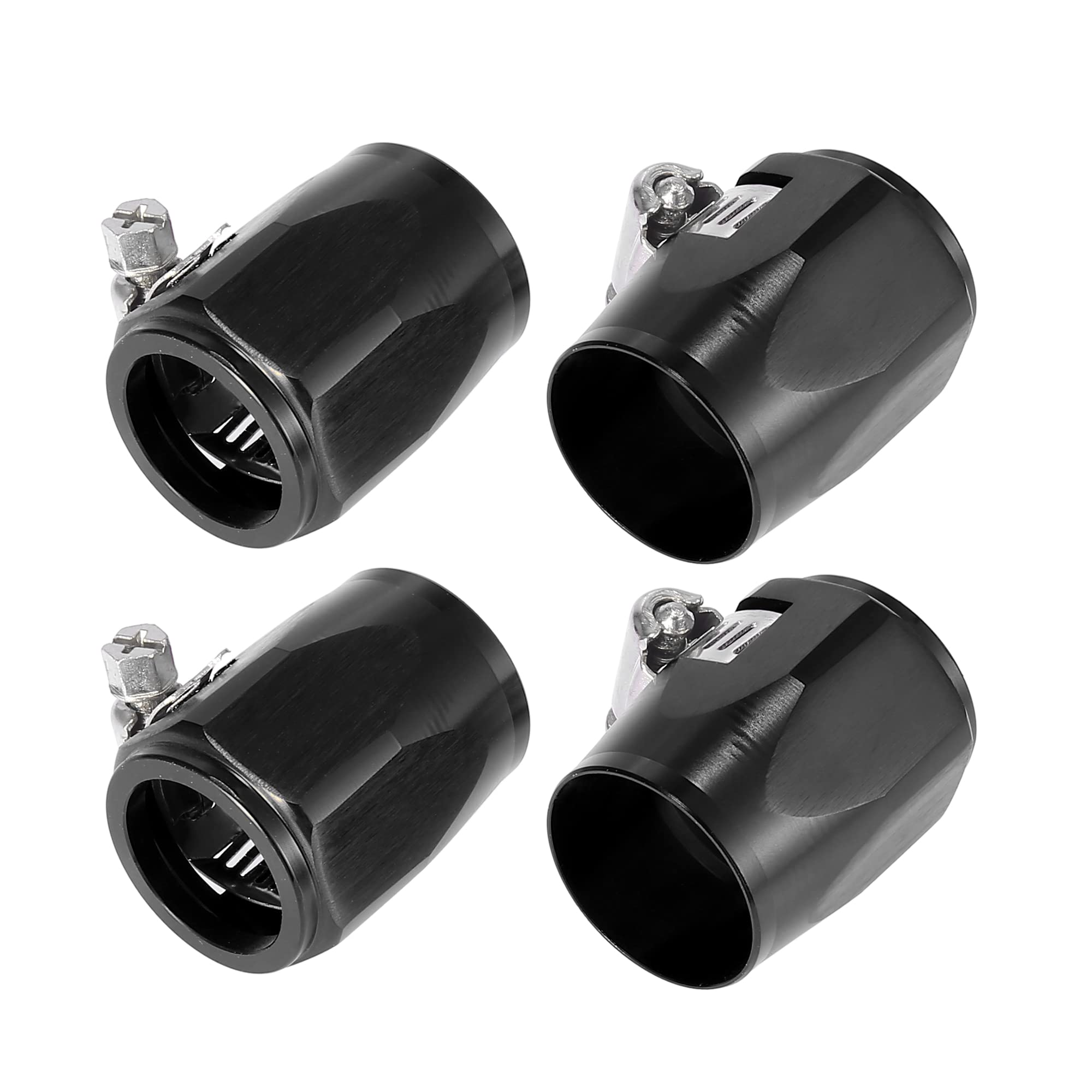 X AUTOHAUX 5 Pezzi Morsetti Per Tubo AN4 Esagonali Rosso | Flessibile Con Vite | Diametro 9,5-13 Mm | Per Carburante, Olio, Acqua - 5