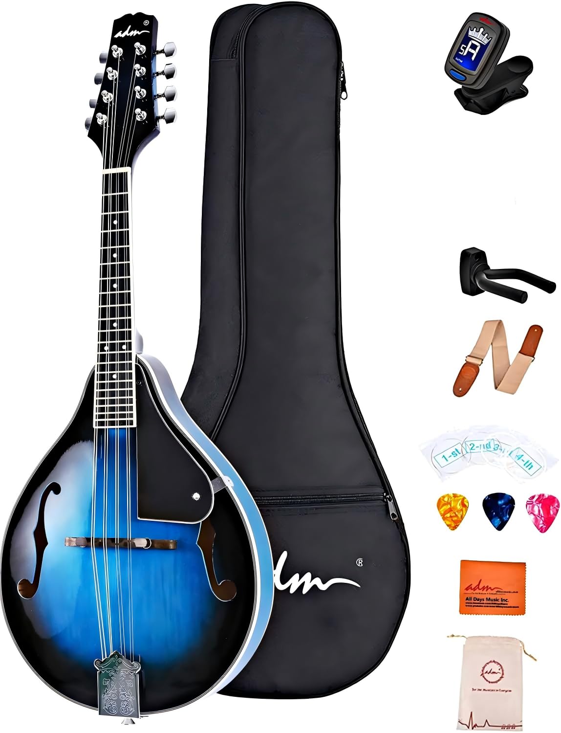Amazon.com: ADM Acoustic Mandolin Instrument Kit Music A Style for