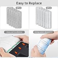 Vista 4 de 10Pcs Joymoop Mop Replacement Pads, 13 * 4.9'' Universal Mop Pads Mop Head Refills Washable Wet Mop, Compatible with Most 11-13” Size Mops