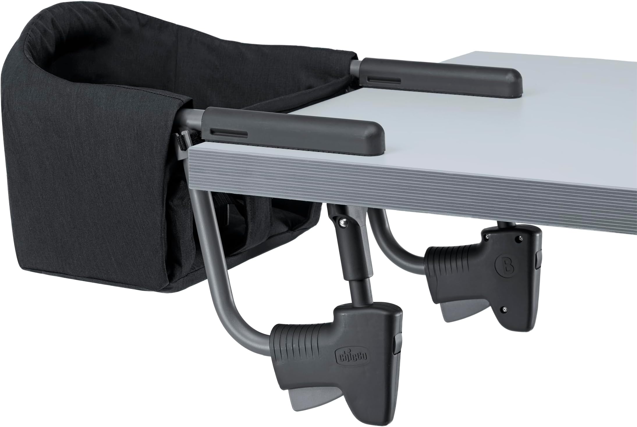 FastLock Hook-On High Chair, Portable High Chair for Babies and Toddlers, Sets up in Seconds, Black/Black