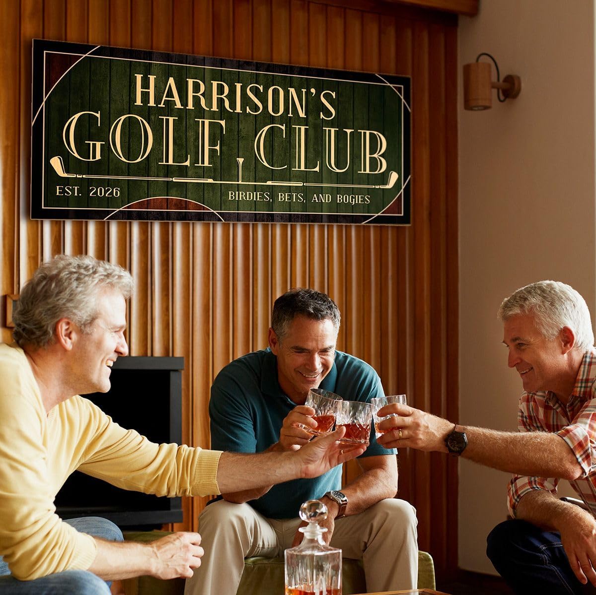 Personalized Golf Club Sign - Custom Wooden Golf Sign