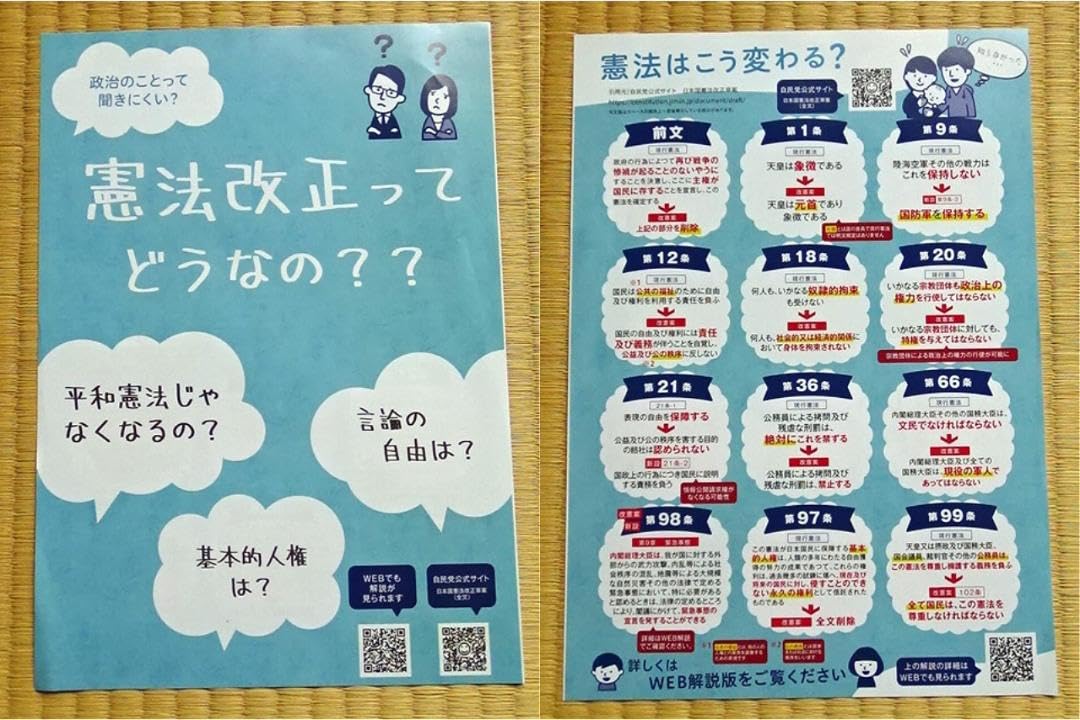 Amazon.co.jp: 4D 憲法改正チラシ 緊急事態条項 パンデミック条約