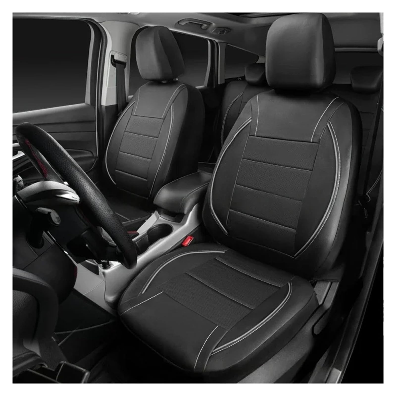 Coprisedili Auto Coprisedile In Similpelle Coprisedile Universale Per Auto A Cinque Posti Per Tutte Le Stagioni Protezione Completa Per Sedili(Blue-Black)