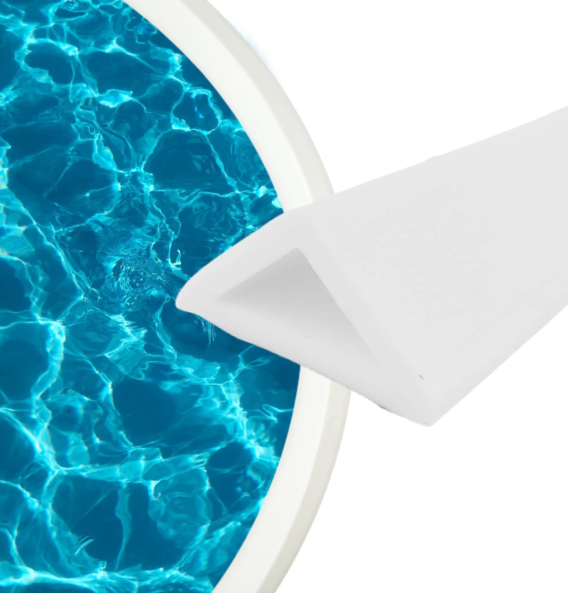 LitenyxSilicone Threshold Water Dam for Kitchen Slab, Sink, Shower, Self-Adhesive Bathroom tub Barrier Strip, Retaining Water Stopper (1 Meter, White)