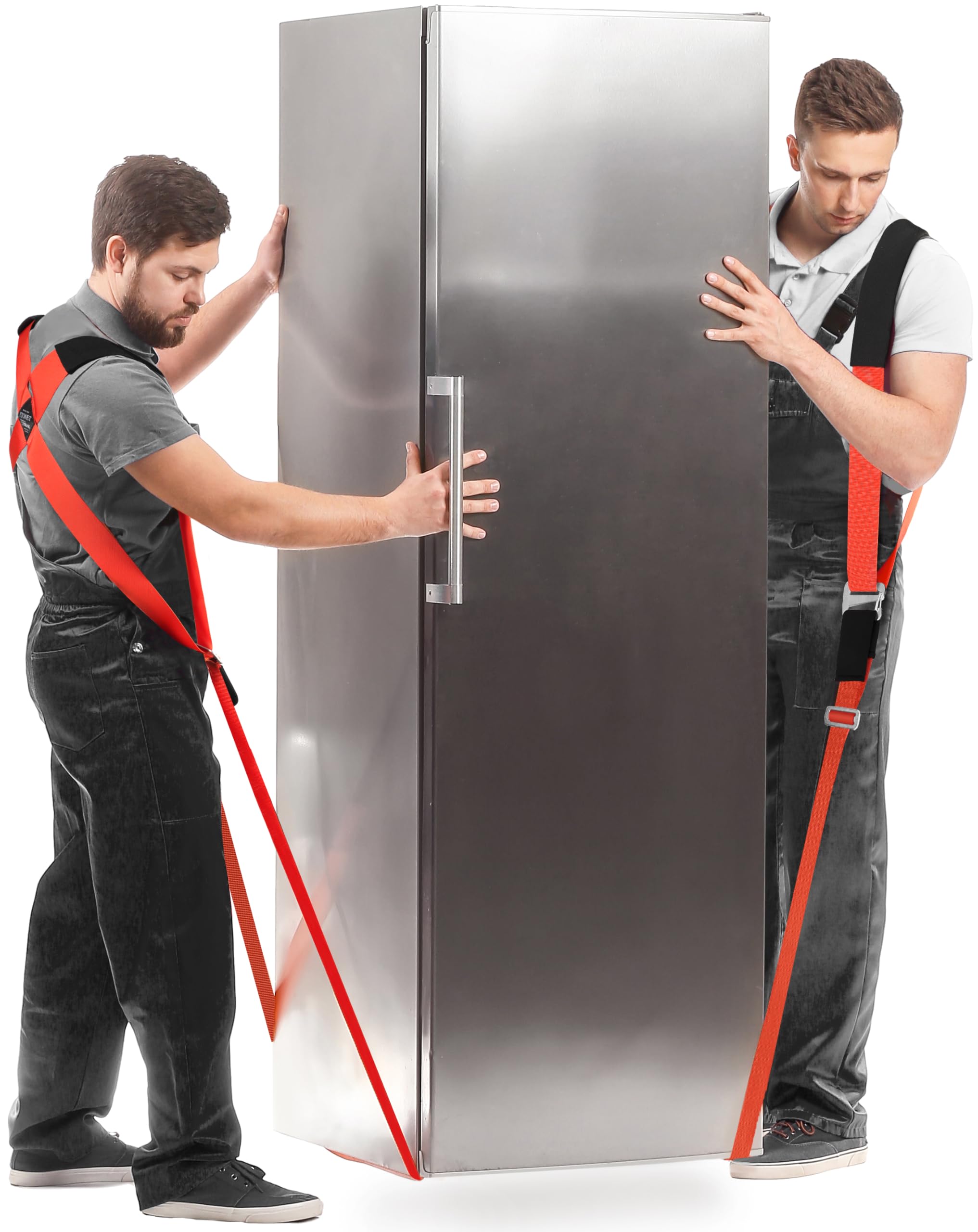 Ytonet Moving Straps, Lifting Straps for Moving Furniture, 2-Person Shoulder Lifting and Moving System for Appliances, Mattresses, Heavy Objects up to 800lbs, Orange