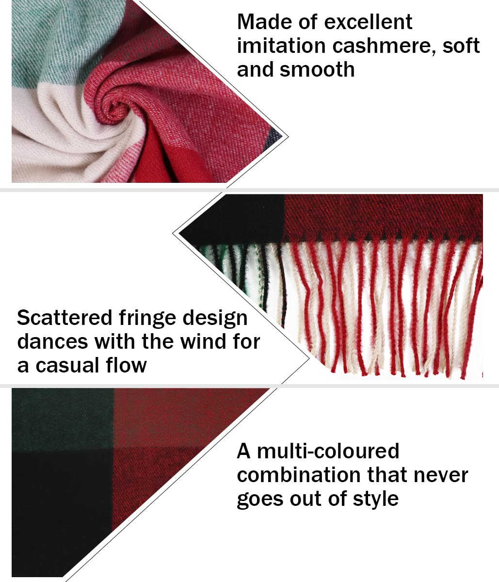 NLAND Sciarpa Donna Invernale Sciarpa Grande Scialle Donna Inverno Pashmina donna Foulard Donna Calda Regalo Donna Natale