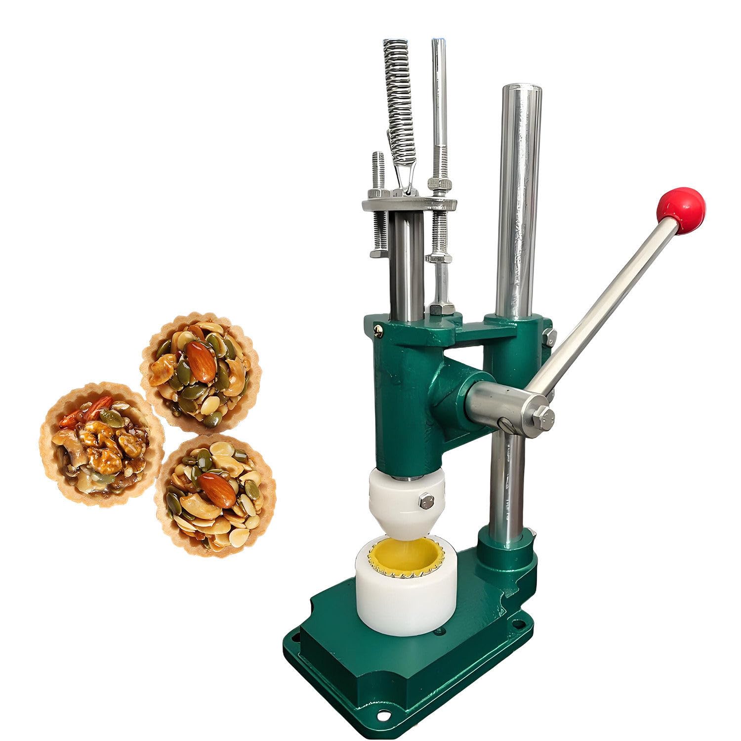 GLBMXDD Manual Egg Pie Press Machine,with 1 Mold Kitchen Baking Tools, Cheese Tart Crust Press Machine,or Making Egg Tart Pie Crepe Cookies,cheese tarts, flower-shaped tarts Y28