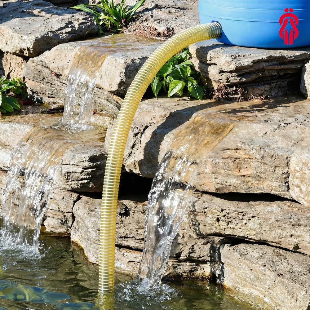 ESPIROFLEX Manguera de Aspiración e Impulsión Alimentaria 30MM 50M PVC Transparente con Espiral Reforzada, Flexible, Uso Alimentario para Bombeo de Líquidos | Modelo Transliquid S