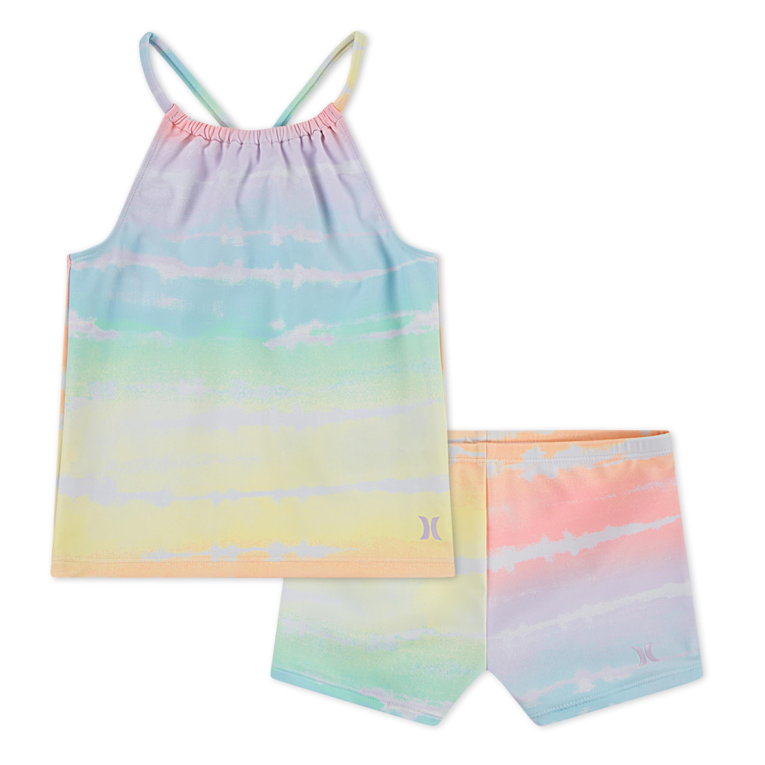 Hurley Girls' Boyshort Tankini 2-piece Swimsuit