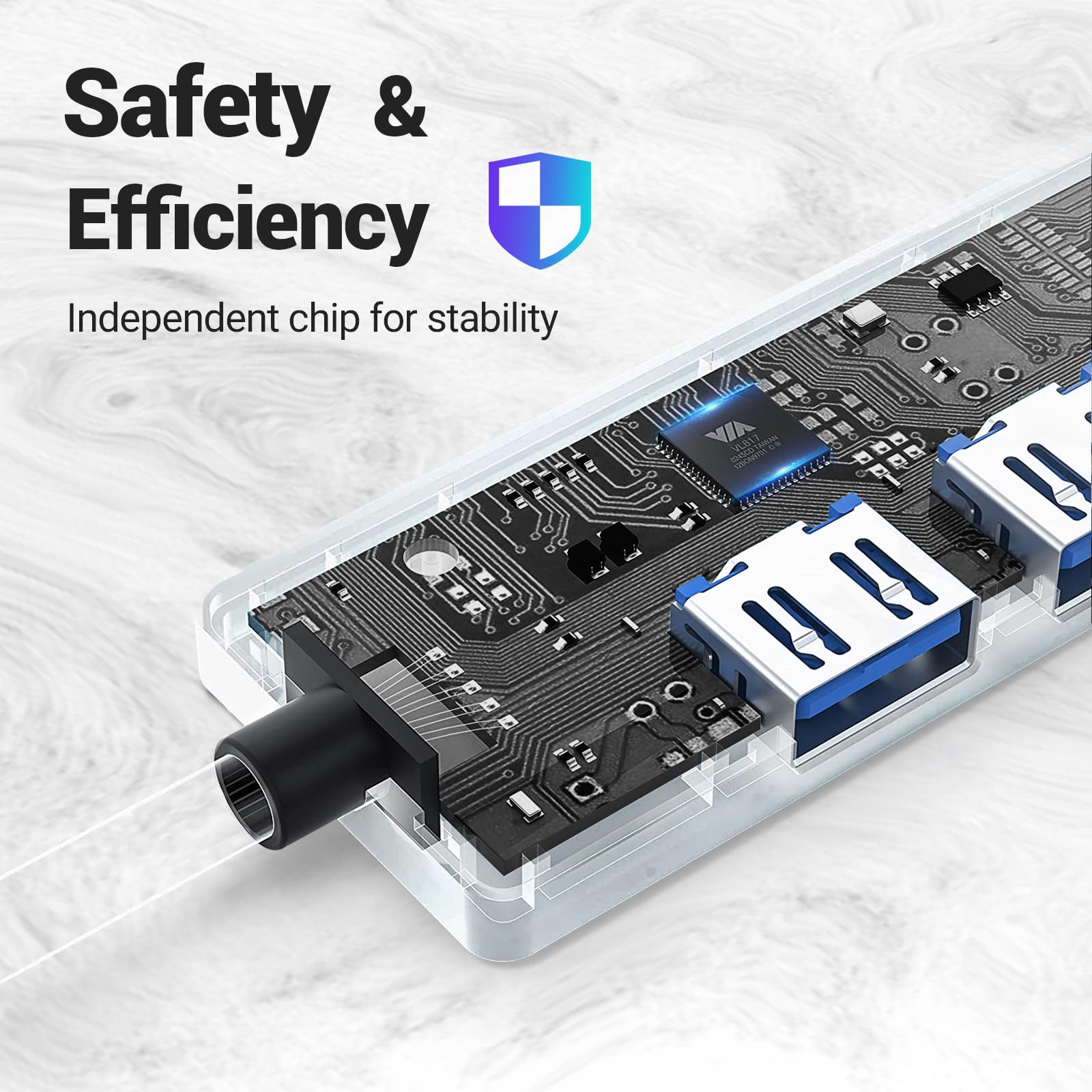 Hub USB 3.0, Hub USB ultrasottile a 4 porte, Hub USB 3.0 ad alta velocità per Macbook, Mac Pro/Mini, Mac, Surface Pro, XPS, unità flash USB, PC notebook, laptop, dischi rigidi esterni