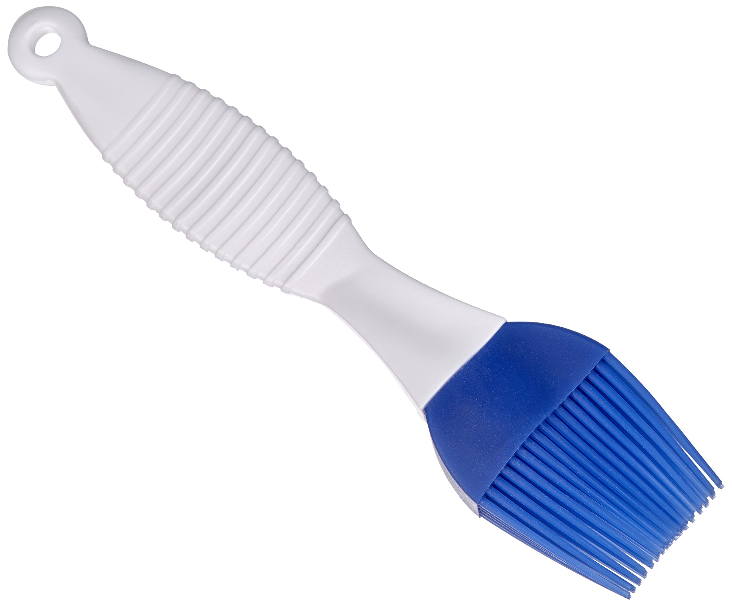 Silikomart Pinceau à pâtisserie Pinceau en silicone bleu avec manche en plastique blanc, 18 cm