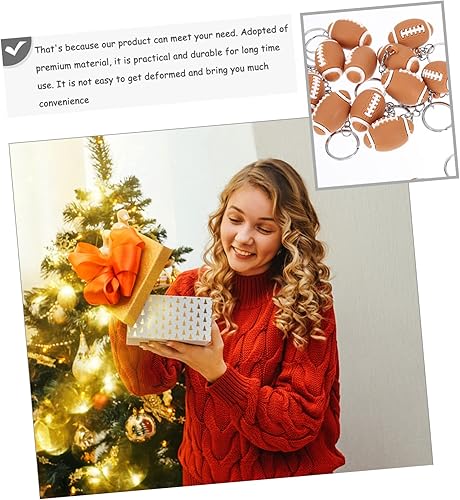 Miniatura 4 de PLAFOPE Llavero de fútbol de juguete de coche, mini llavero de decoración de moda, regalos de fiesta de fútbol, colgante, llavero de rugby, llavero