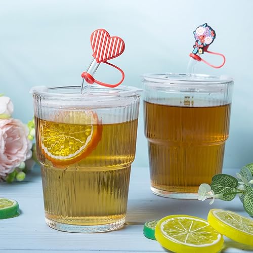 Miniatura 6 de 6 tapas de popote para el día de San Valentín para copa Stanley, 0.394 in, reutilizable, lindo, rosa, accesorios para decoración de tapones