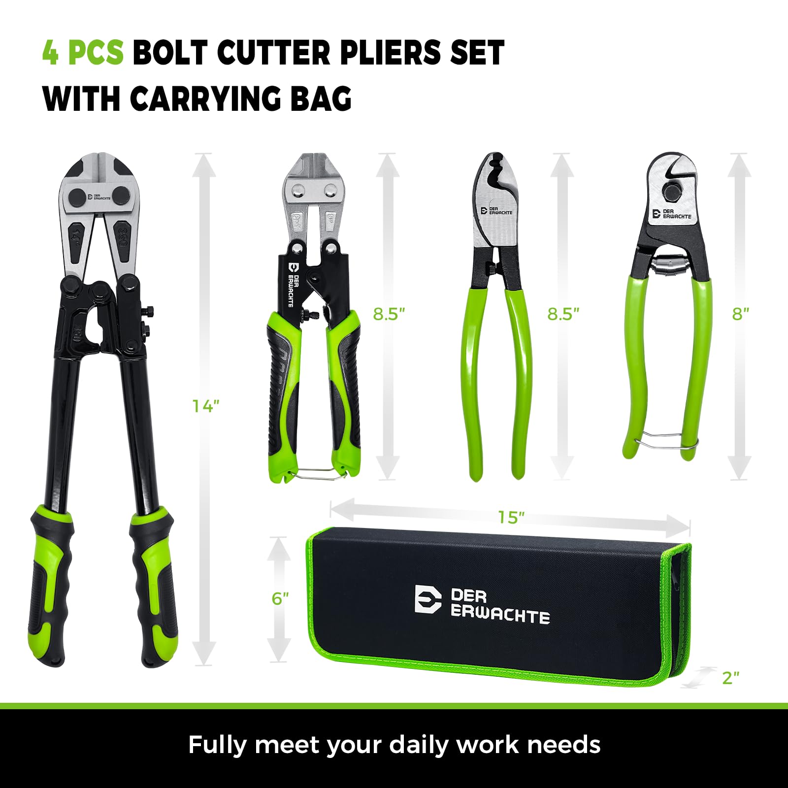 Der Erwachte Bolt Cutter Pliers Set - 4 Piece -8 Der Erwachte Bolt Cutter Pliers Set - 4 Piece -8