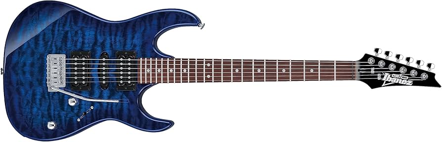 Amazon | Ibanez Gio GRX70QA-TBB (Transparent Blue Burst