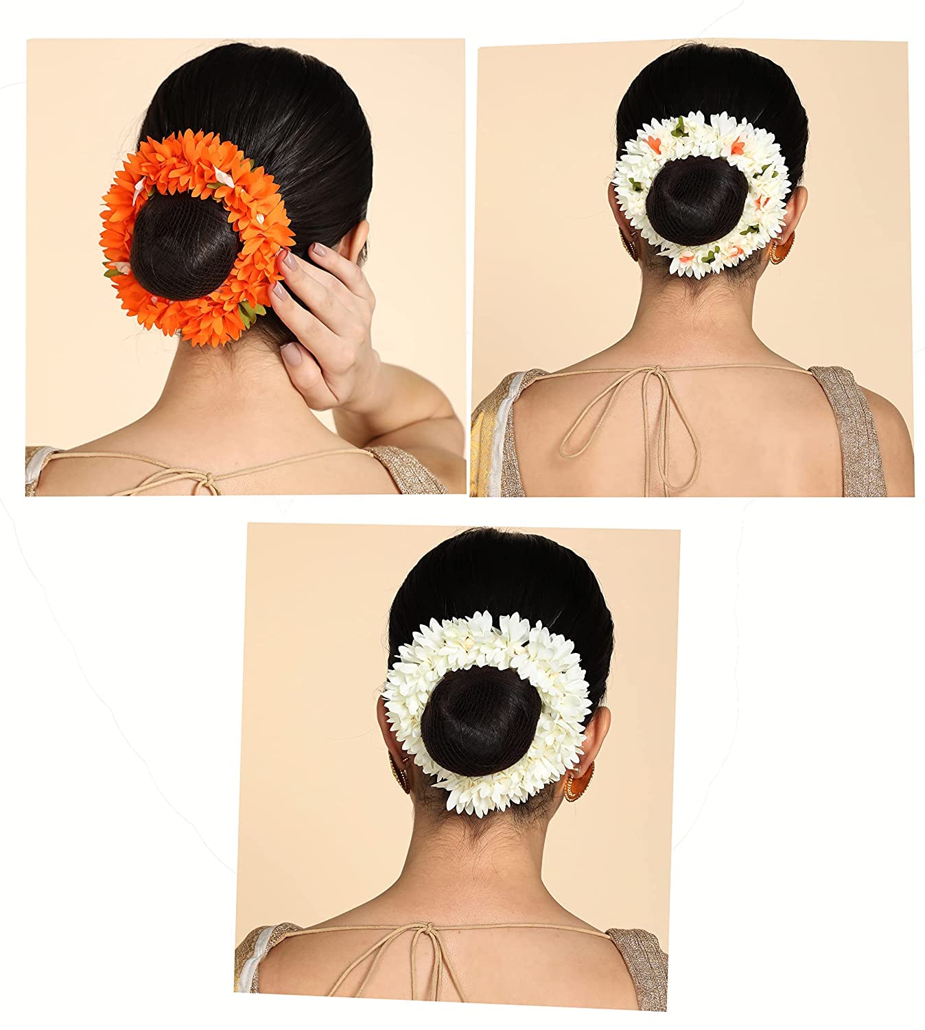 HIMMU'S FASHION HUB 3 Pcs (30 cm Long) Artificial Jasmine Mogra Flower