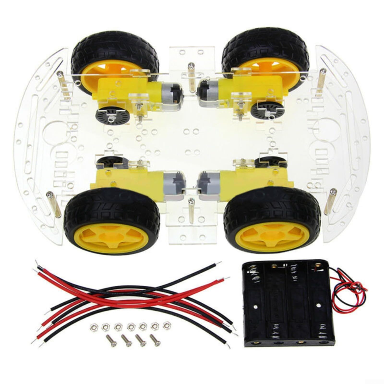 Kit de construction de robot 4WD Smart Car Chassis Kit voiture avec capteur de vitesse pour Arduino