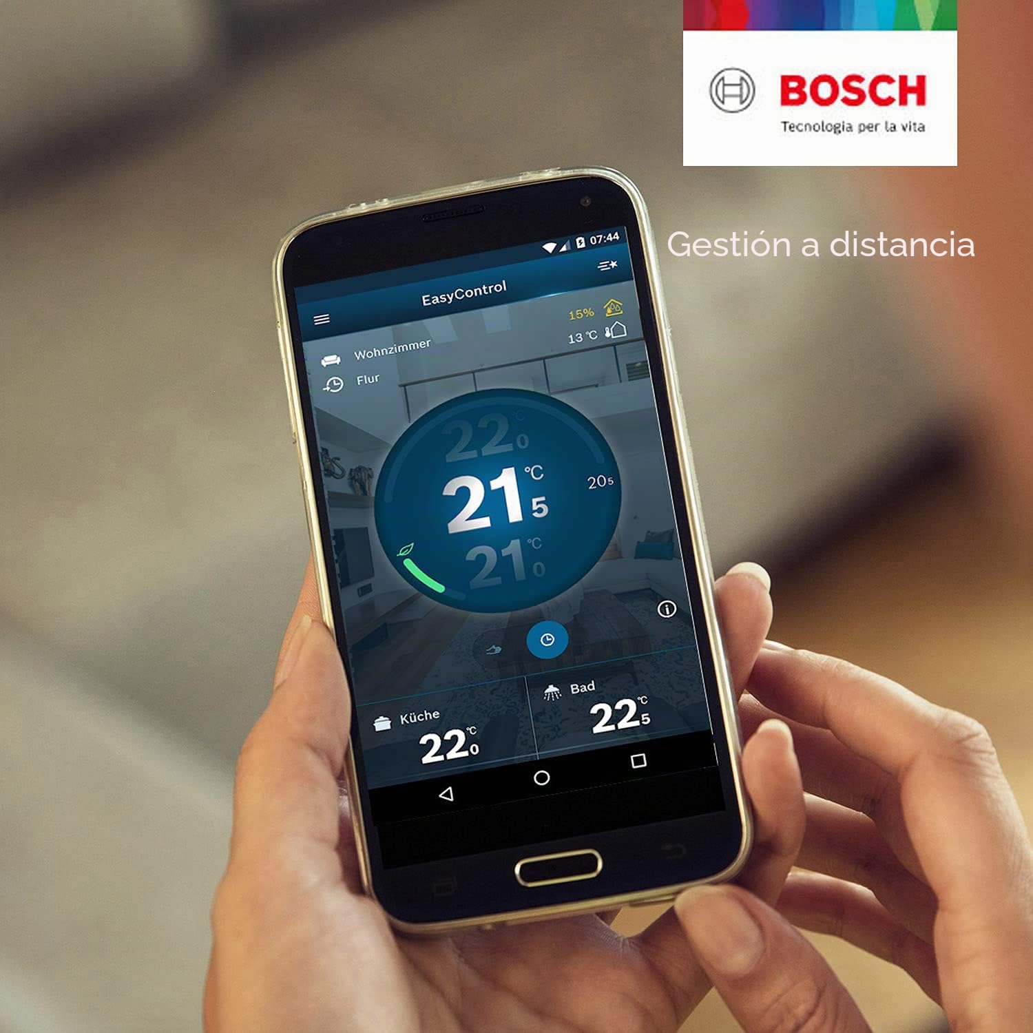 Bosch Termostato inteligente WiFi EasyControl CT 200 negro para calderas Bosch - Control de temperatura mediante aplicación