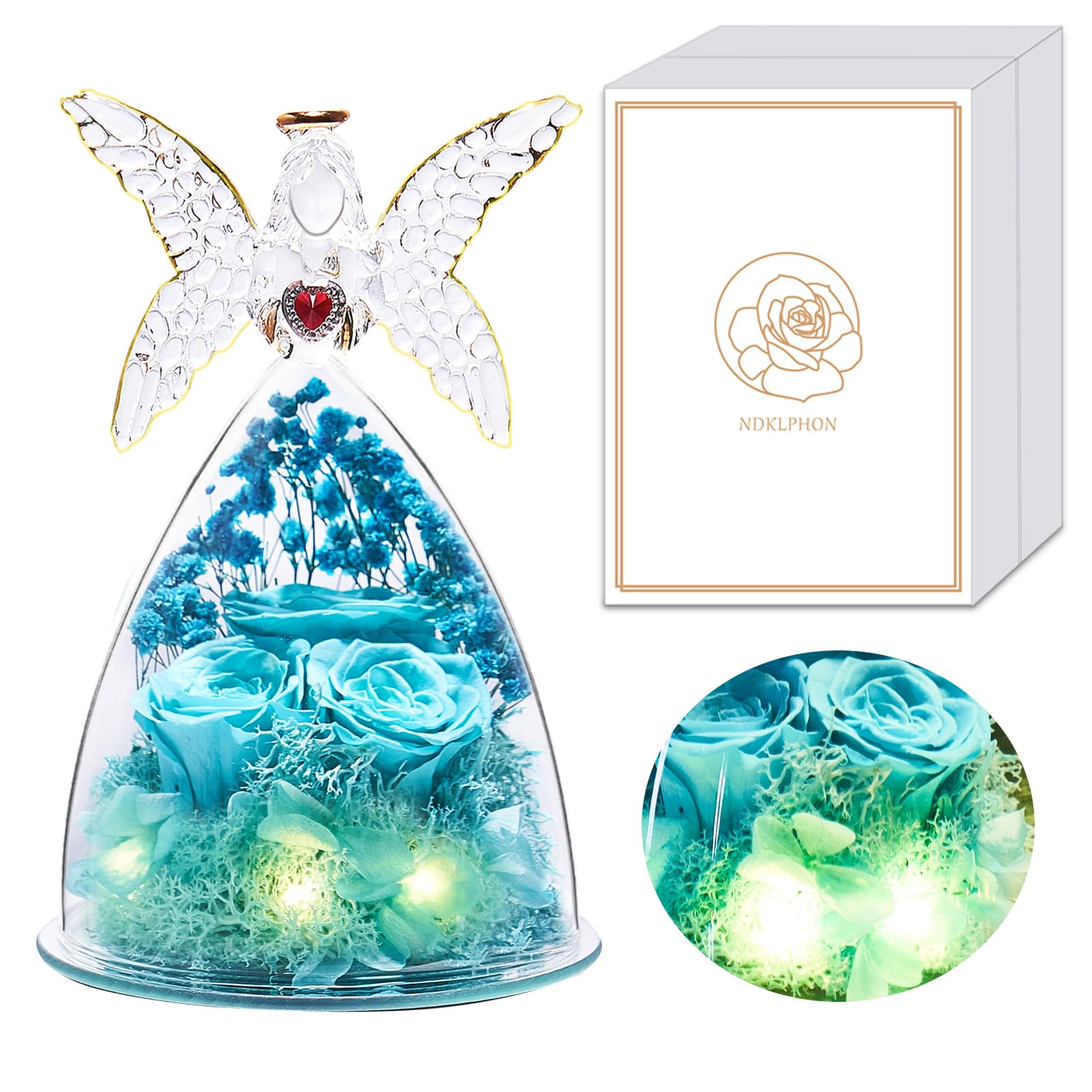 Rosa Eterna Stabilizzata Viola Con Collana Regalo Donna Mamma