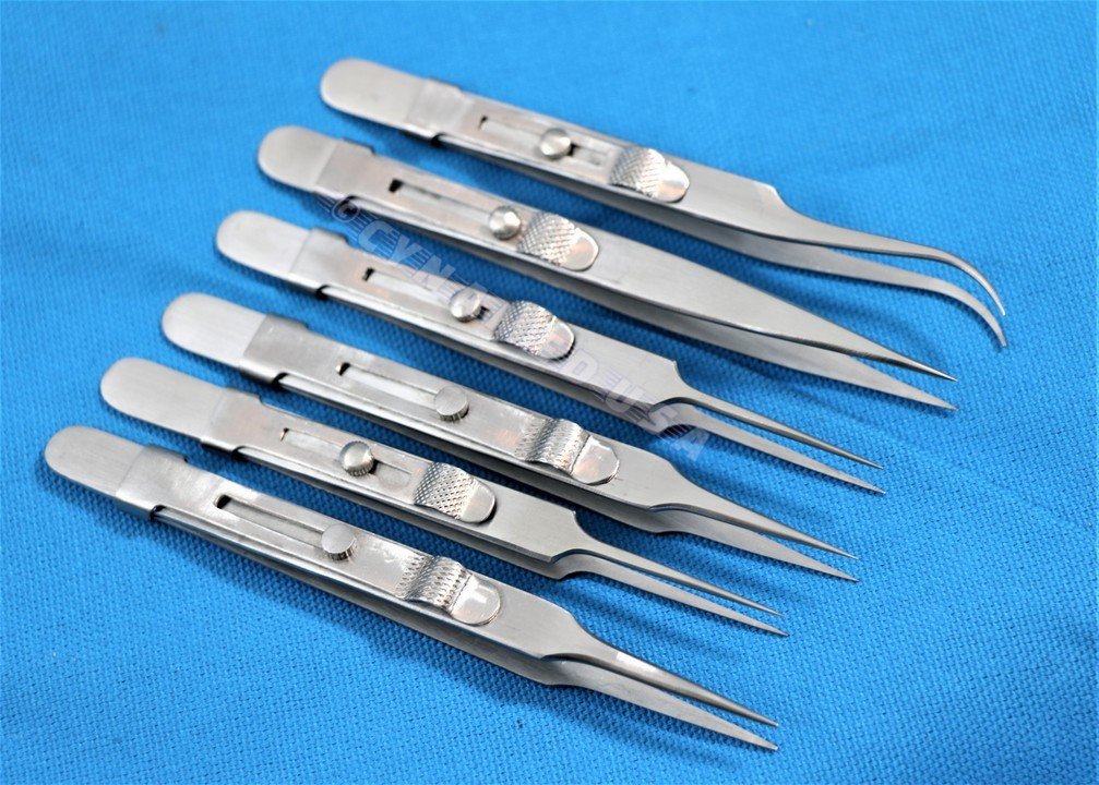 German Steel Watchmaker Repair Anti-Static Jewelry Tweezers Pick-UP Tools Set : Clothing, Shoes & Jewelry
