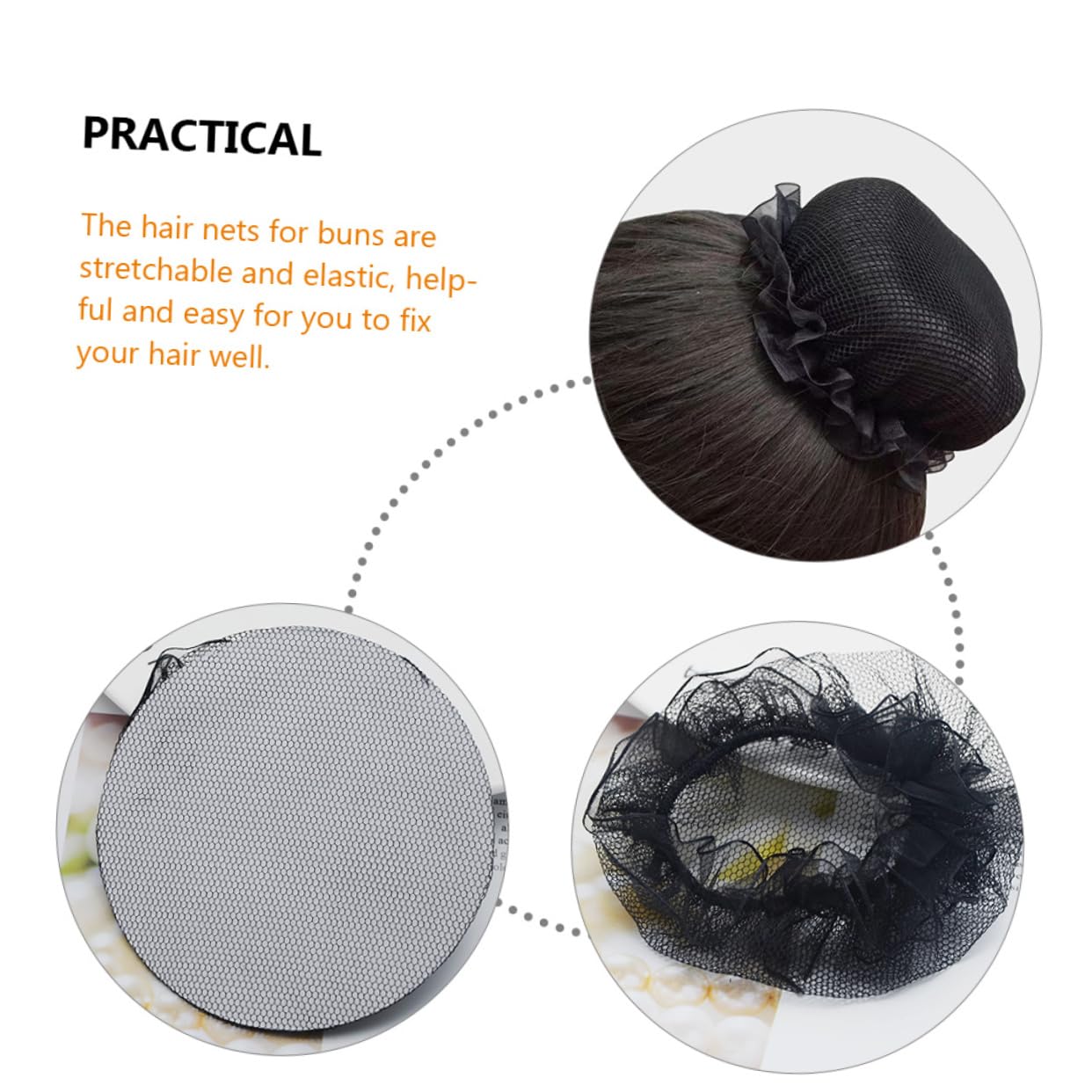 FRCOLOR 60 Stück Unsichtbare Netzabdeckung Für Haare Haarnetz Für Perücken Kinder-Haargummis Kinder-Haar-Accessoires Für Mädchen Haarnetze Haargummis Für Frauen