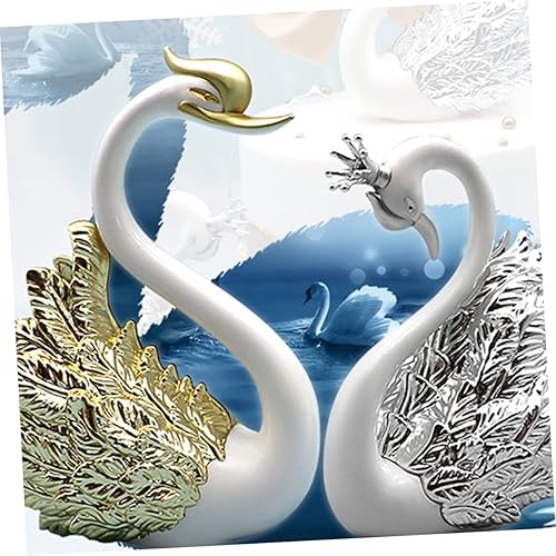 Miniatura 5 de 2 piezas de estatua de amor decoración del hogar, figura de pastel de animales, decoración de Navidad, adornos de pastel de animales de escritorio,