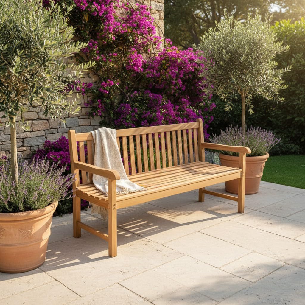 Teck'Attitude Banc en Teck Massif Londres 180 cm