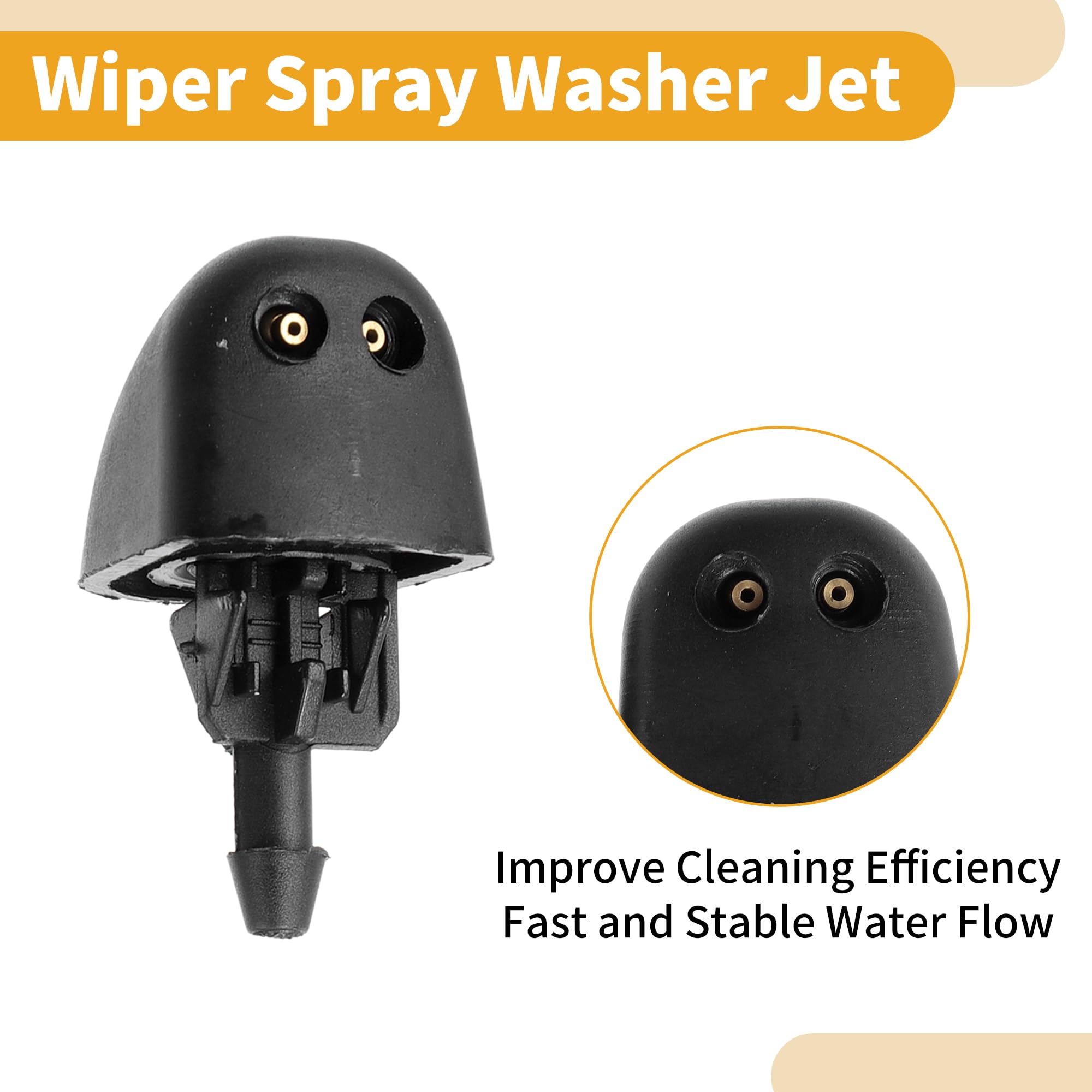 Pair Of Front Windscreen Water Washer Jets – Fits Renault & Vauxhall Vivaro (Plastic, Easy Install)