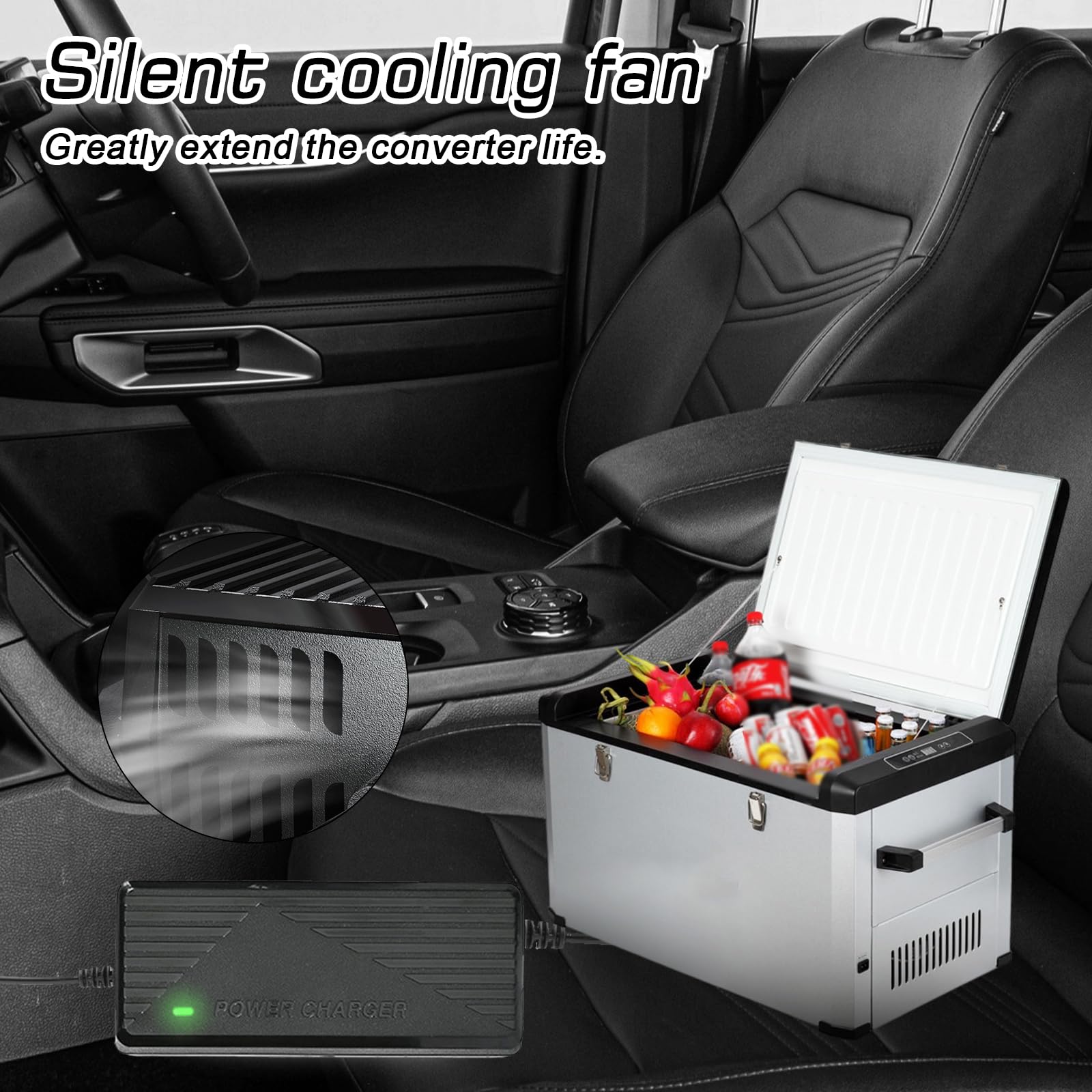Convertitore di tensione da 180 W, 15 A, 220 V a 12 V, adattatore CA a CC, con presa accendisigari, per frigorifero, aspirapolvere per auto, gonfiatore di pneumatici e compressore